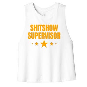 Shitshow Supervisor | Welcome To The Shitshow Women's Racerback Cropped Tank