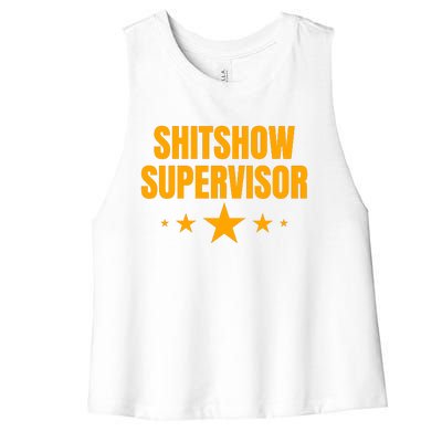 Shitshow Supervisor | Welcome To The Shitshow Women's Racerback Cropped Tank