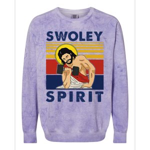 Swoley Spirit WEIGHT LIFTING Jesus Swoley Spirit Colorblast Crewneck Sweatshirt