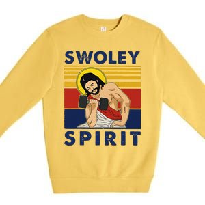 Swoley Spirit WEIGHT LIFTING Jesus Swoley Spirit Premium Crewneck Sweatshirt