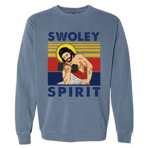 Swoley Spirit WEIGHT LIFTING Jesus Swoley Spirit Garment-Dyed Sweatshirt