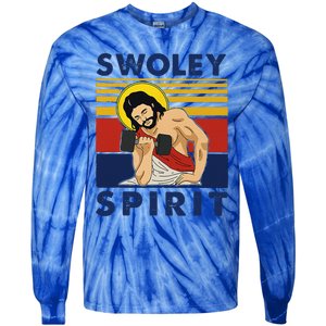 Swoley Spirit WEIGHT LIFTING Jesus Swoley Spirit Tie-Dye Long Sleeve Shirt