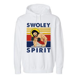 Swoley Spirit WEIGHT LIFTING Jesus Swoley Spirit Garment-Dyed Fleece Hoodie