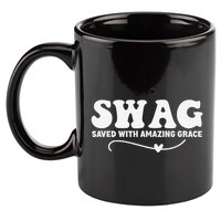 Swag Saved With Amazing Grace Jesus God 11oz C Handle Ceramic Mug