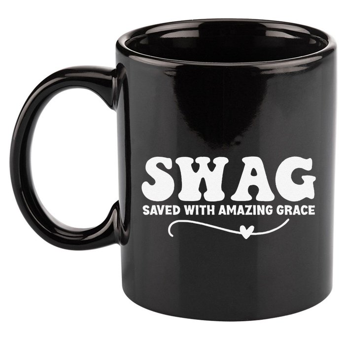 Swag Saved With Amazing Grace Jesus God 11oz C Handle Ceramic Mug