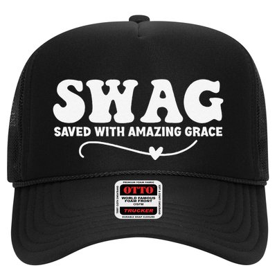 Swag Saved With Amazing Grace Jesus God Trucker Hat