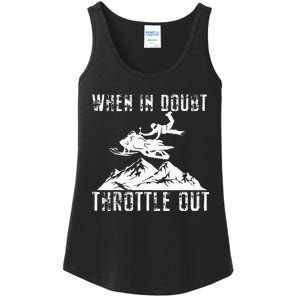 Snowmobile Sled When In Doubt Throttle Out Winter Sports Ladies Essential Tank