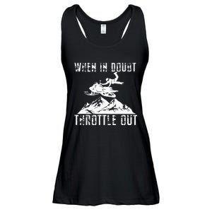 Snowmobile Sled When In Doubt Throttle Out Winter Sports Ladies Essential Flowy Tank