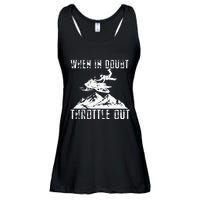 Snowmobile Sled When In Doubt Throttle Out Winter Sports Ladies Essential Flowy Tank