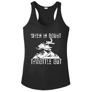 Snowmobile Sled When In Doubt Throttle Out Winter Sports Ladies PosiCharge Competitor Racerback Tank