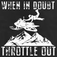 Snowmobile Sled When In Doubt Throttle Out Winter Sports Hat