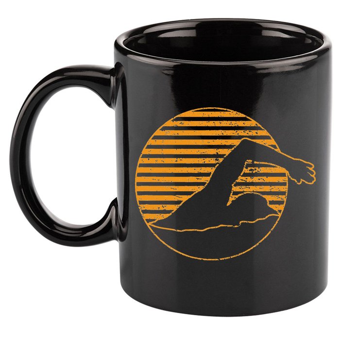 Swimming 11oz C Handle Ceramic Mug