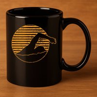Swimming 11oz C Handle Ceramic Mug