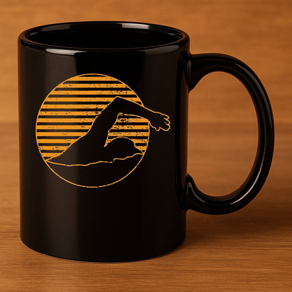 Swimming 11oz C Handle Ceramic Mug