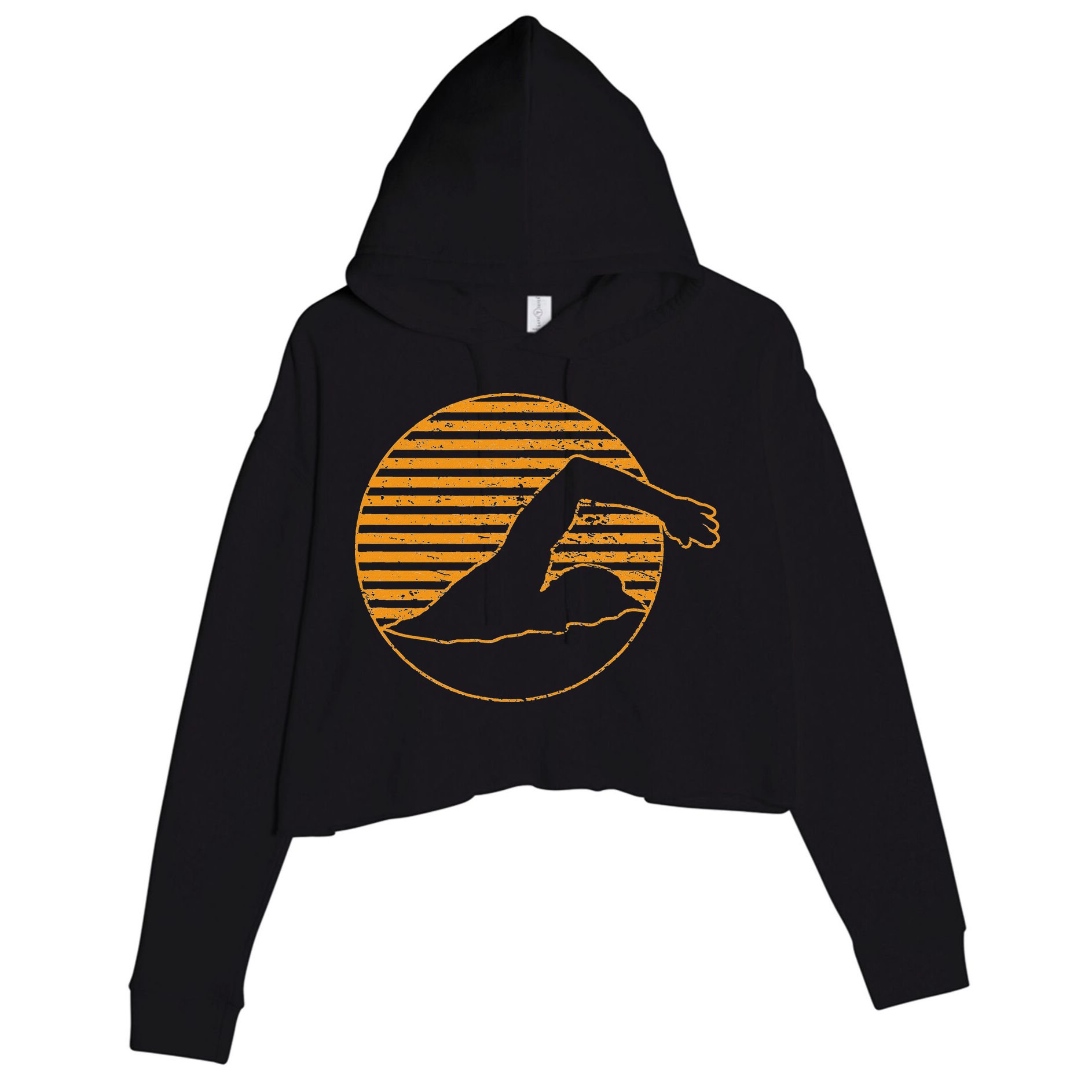 Swimming Crop Fleece Hoodie