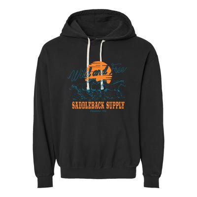 Saddleback Supply Wild And Free Logo Garment-Dyed Fleece Hoodie