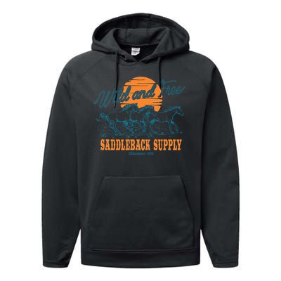 Saddleback Supply Wild And Free Logo Performance Fleece Hoodie