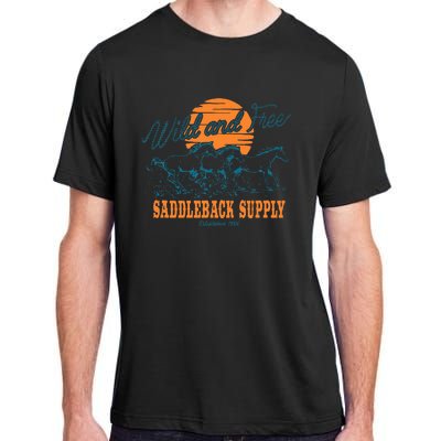 Saddleback Supply Wild And Free Logo Adult ChromaSoft Performance T-Shirt