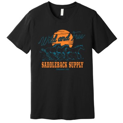 Saddleback Supply Wild And Free Logo Premium T-Shirt