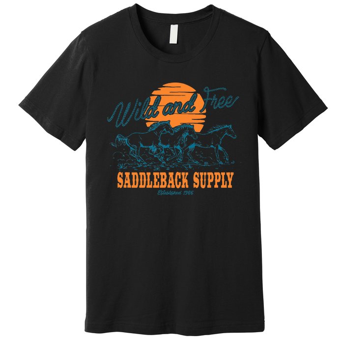 Saddleback Supply Wild And Free Logo Premium T-Shirt