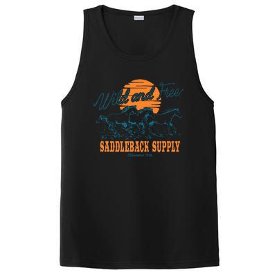 Saddleback Supply Wild And Free Logo PosiCharge Competitor Tank