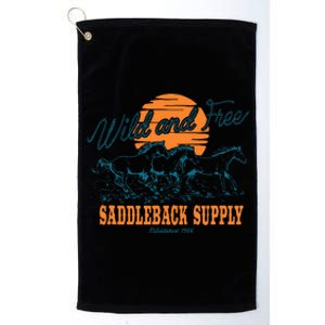 Saddleback Supply Wild And Free Logo Platinum Collection Golf Towel