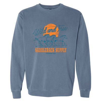 Saddleback Supply Wild And Free Logo Garment-Dyed Sweatshirt