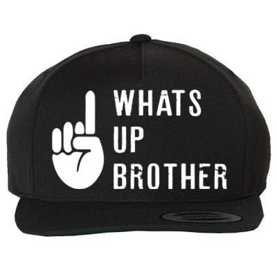 Sketch Streamer Whats Up Brother Wool Snapback Cap