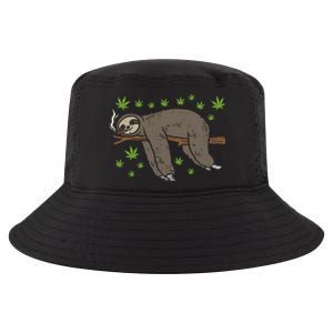 Sloth Smoking Weed Cannabis 420 Thc Marijuana Stoner Gift Cool Comfort Performance Bucket Hat