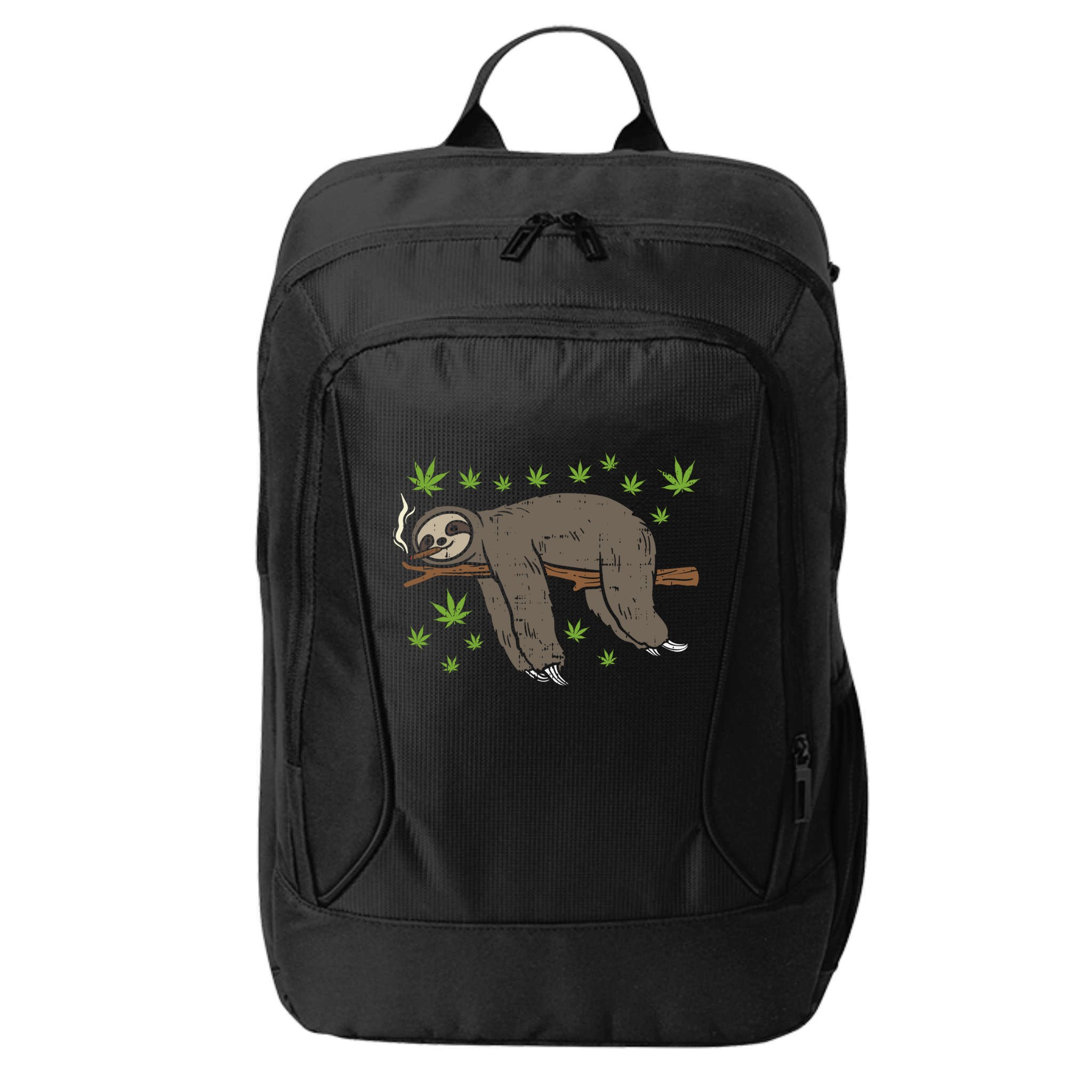 Sloth Smoking Weed Cannabis 420 Thc Marijuana Stoner Gift City Backpack