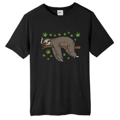 Sloth Smoking Weed Cannabis 420 Thc Marijuana Stoner Gift Tall Fusion ChromaSoft Performance T-Shirt