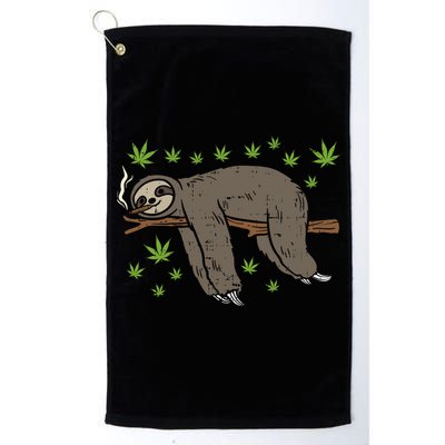 Sloth Smoking Weed Cannabis 420 Thc Marijuana Stoner Gift Golf Towel