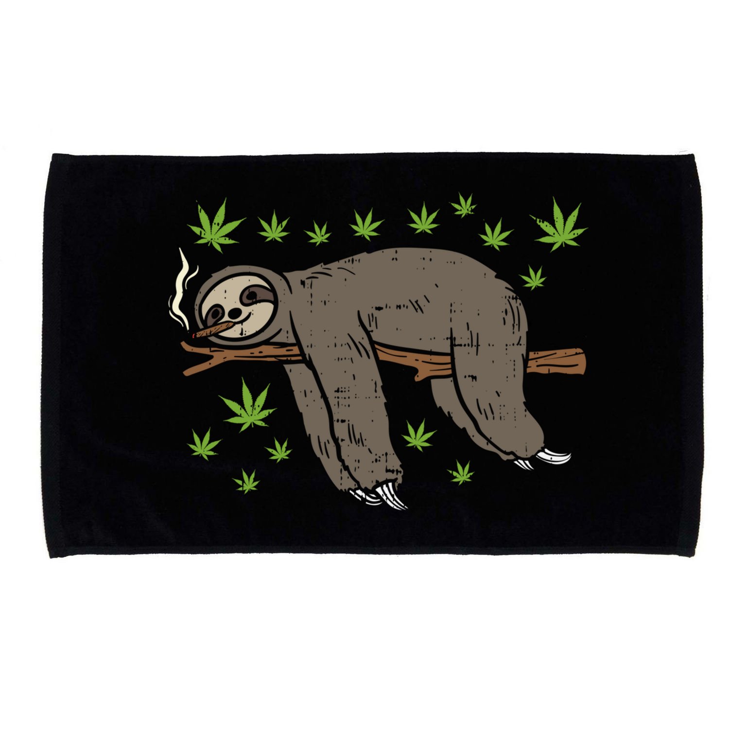 Sloth Smoking Weed Cannabis 420 Thc Marijuana Stoner Gift Microfiber Hand Towel