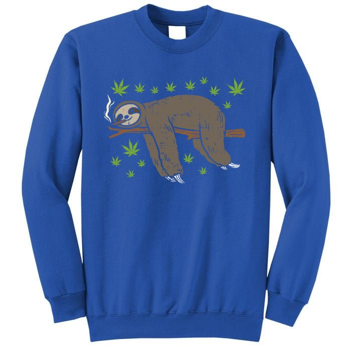 Sloth Smoking Weed Cannabis 420 Thc Marijuana Stoner Gift Sweatshirt