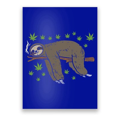 Sloth Smoking Weed Cannabis 420 Thc Marijuana Stoner Gift Poster