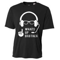 Sketch Streamer Whats Up Brother Cooling Performance Crew T-Shirt