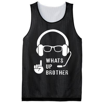 Sketch Streamer Whats Up Brother Mesh Reversible Basketball Jersey Tank