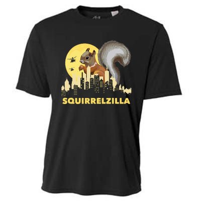 Squirrelzilla Squirrel Whisperer Squirrel Lover Animal Cooling Performance Crew T-Shirt