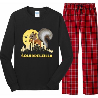 Squirrelzilla Squirrel Whisperer Squirrel Lover Animal Long Sleeve Pajama Set