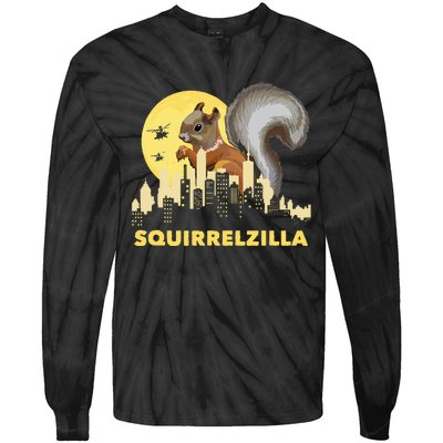 Squirrelzilla Squirrel Whisperer Squirrel Lover Animal Tie-Dye Long Sleeve Shirt