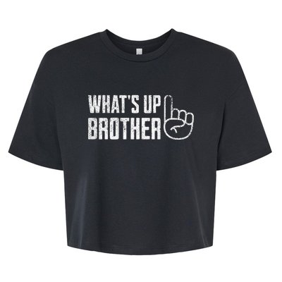 Sketch streamer whats up brother Bella+Canvas Jersey Crop Tee