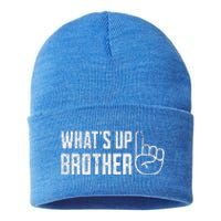 Sketch streamer whats up brother Sustainable Knit Beanie