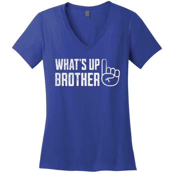 Sketch streamer whats up brother Women's V-Neck T-Shirt