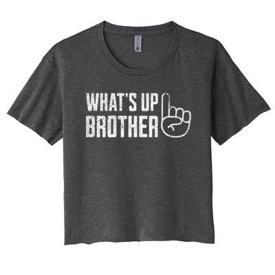 Sketch streamer whats up brother Women's Crop Top Tee