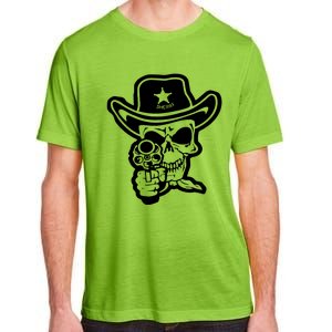 Sheriff Skull With Gun Adult ChromaSoft Performance T-Shirt