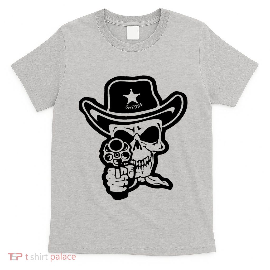 Sheriff Skull With Gun T-Shirt