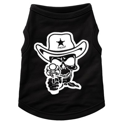 Sheriff Skull With Gun Doggie Tank