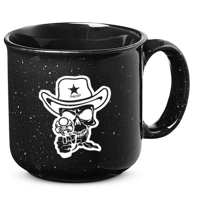 Sheriff Skull With Gun 15oz Campfire Ceramic Mug