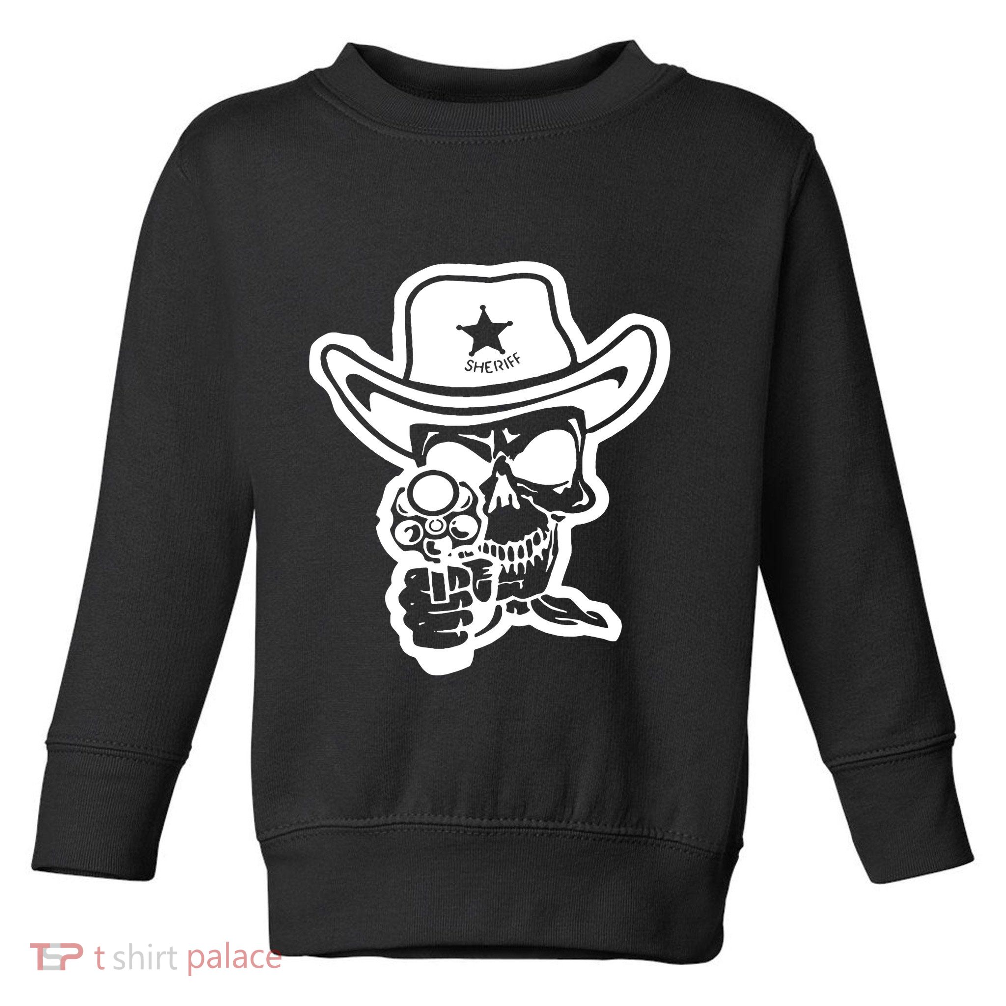 Sheriff Skull With Gun Toddler Sweatshirt
