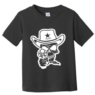 Sheriff Skull With Gun Toddler T-Shirt